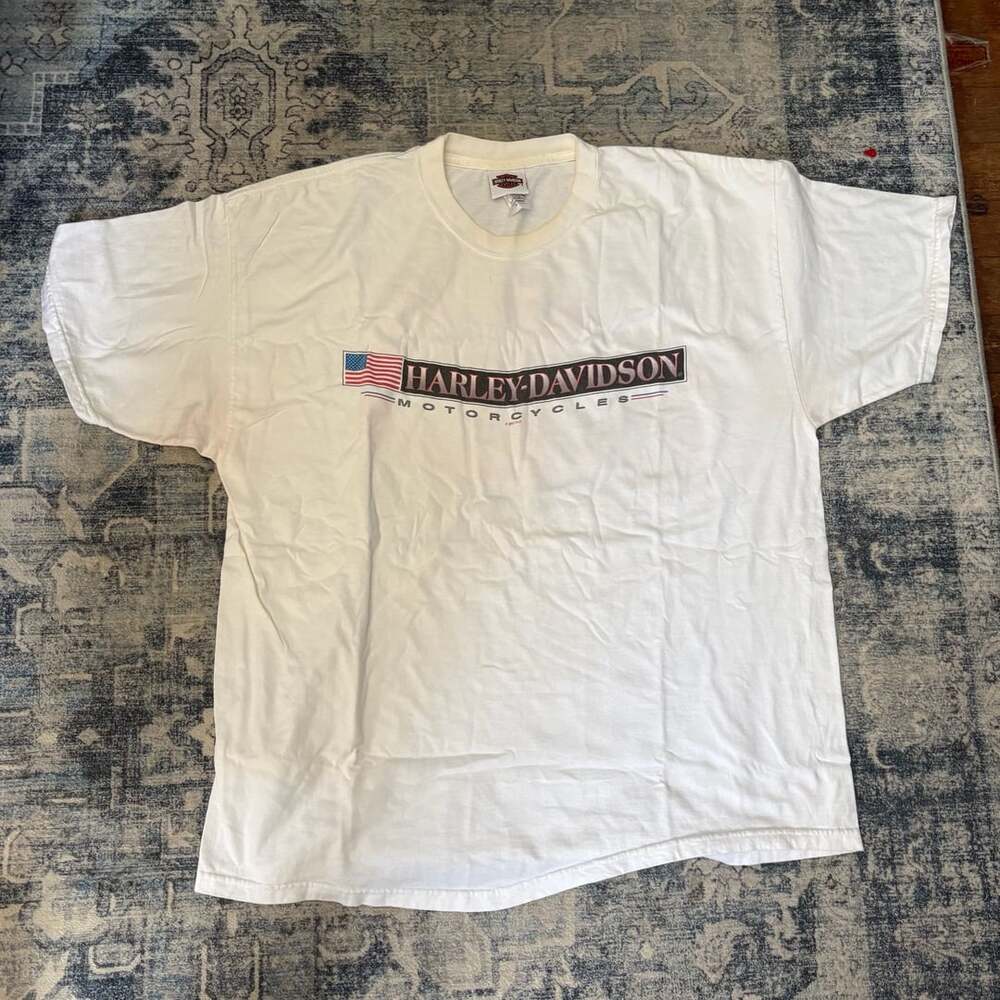 Harley Davidson Rossiter's Bradenton FL T-Shirt Size XL White Vintage